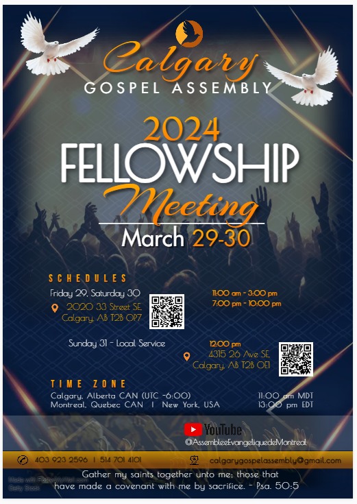 Calgary Gospel Assembly Fellowship Meeting 2024